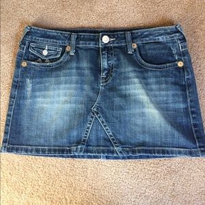 Denim mini skirt