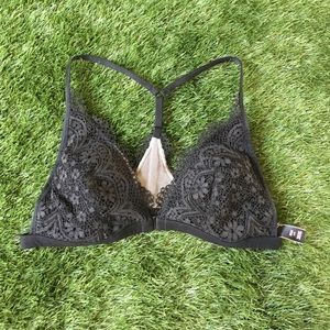 Black Lace Front Clasp Bra