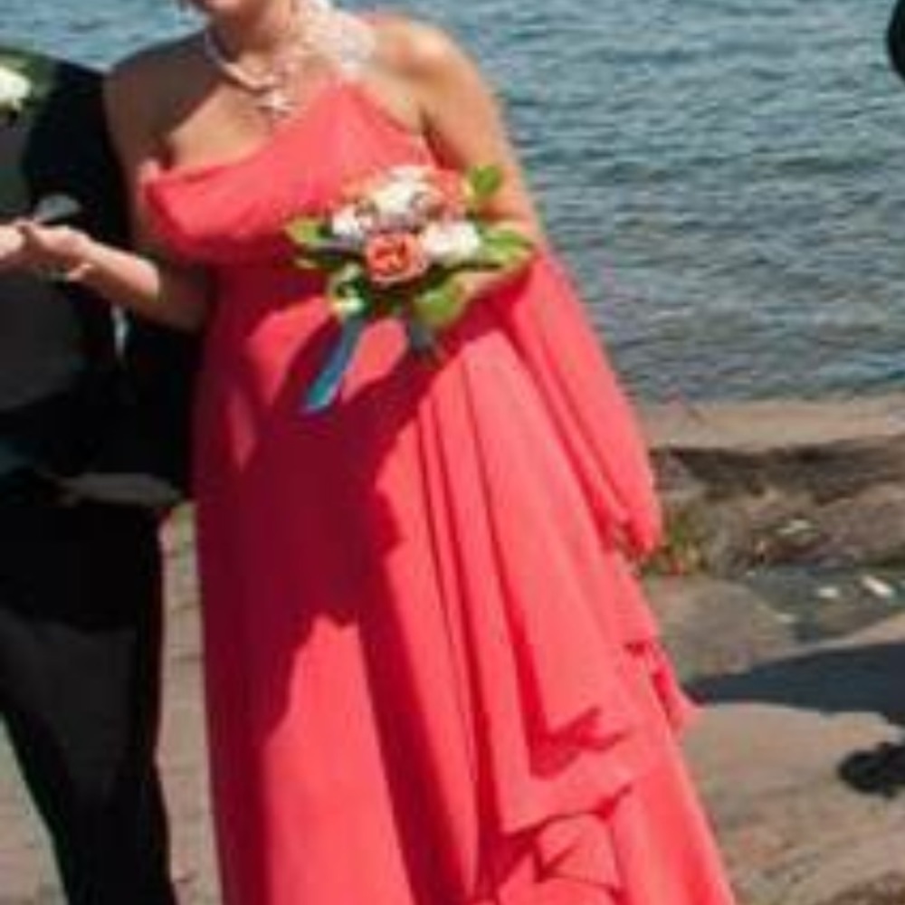 One ShoulderStrapped Grecian Bridesmaid/Prom Dress