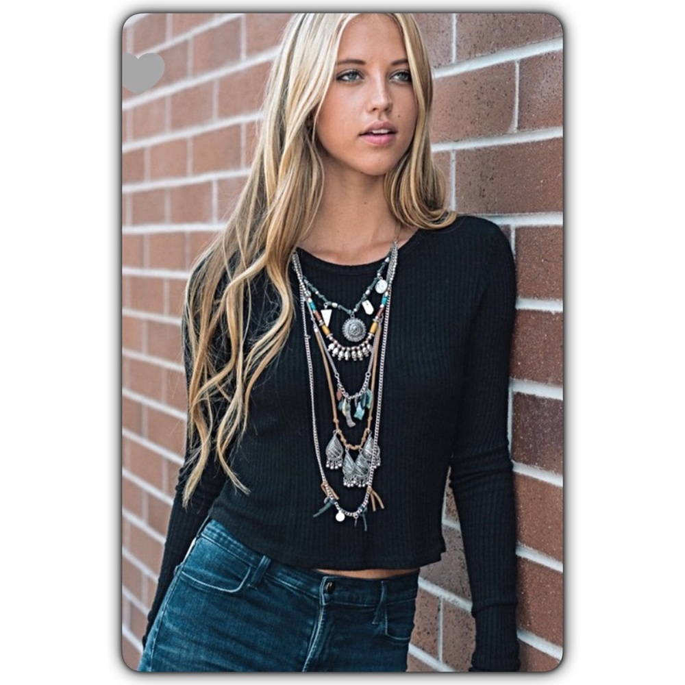 ‼️SALE Boho Festival Layered Statement Necklace - Picture 3 of 8