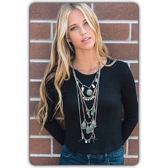 ‼️SALE Boho Festival Layered Statement Necklace - Picture 4 of 8