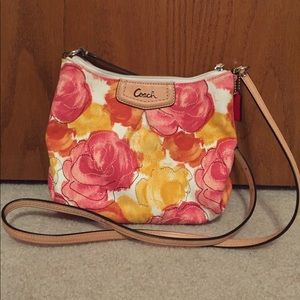 Floral Coach Cross body Purse