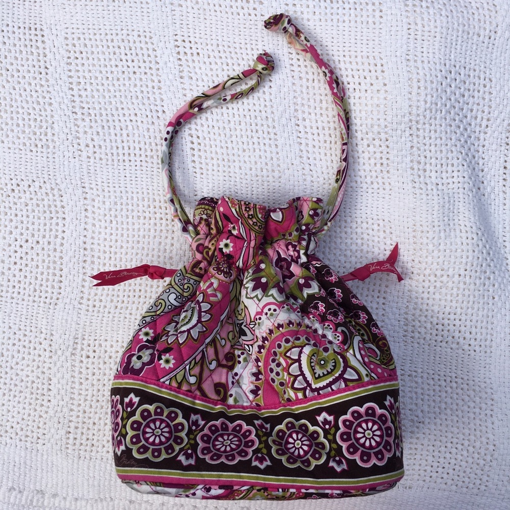 Vera Bradley draw string Emma bag in very berry