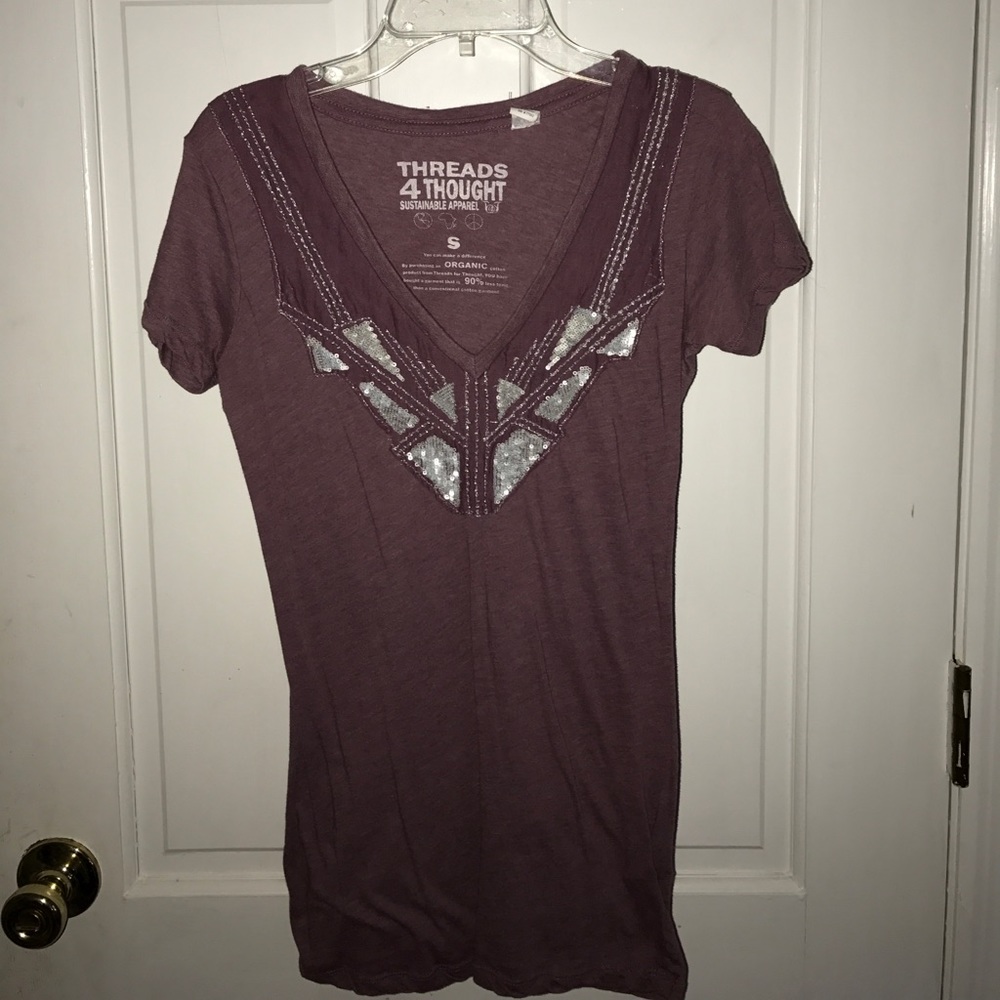 Threads 4 Though embellished v-neck