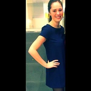 Navy blue business casual dress
