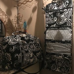 Vera Bradley midnight paisley travel set