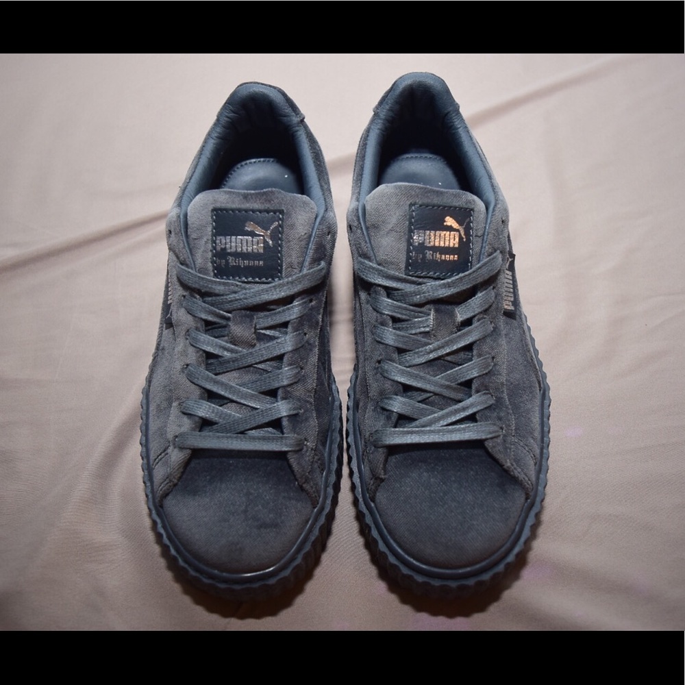 PUMA x FENTY Glacier Gray Velvet Creepers