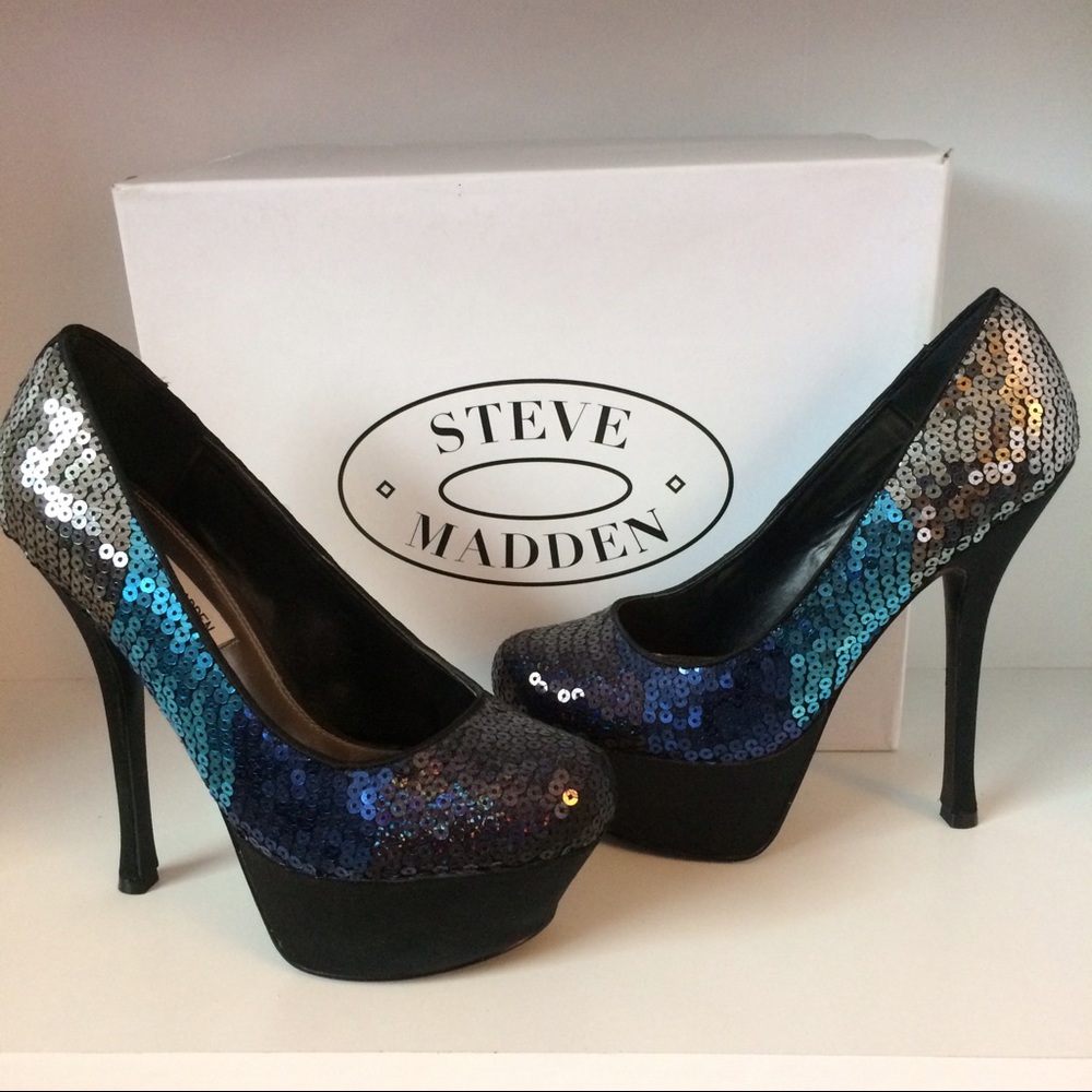NEW Steve Madden "Jersie" sequin heels size 7.5