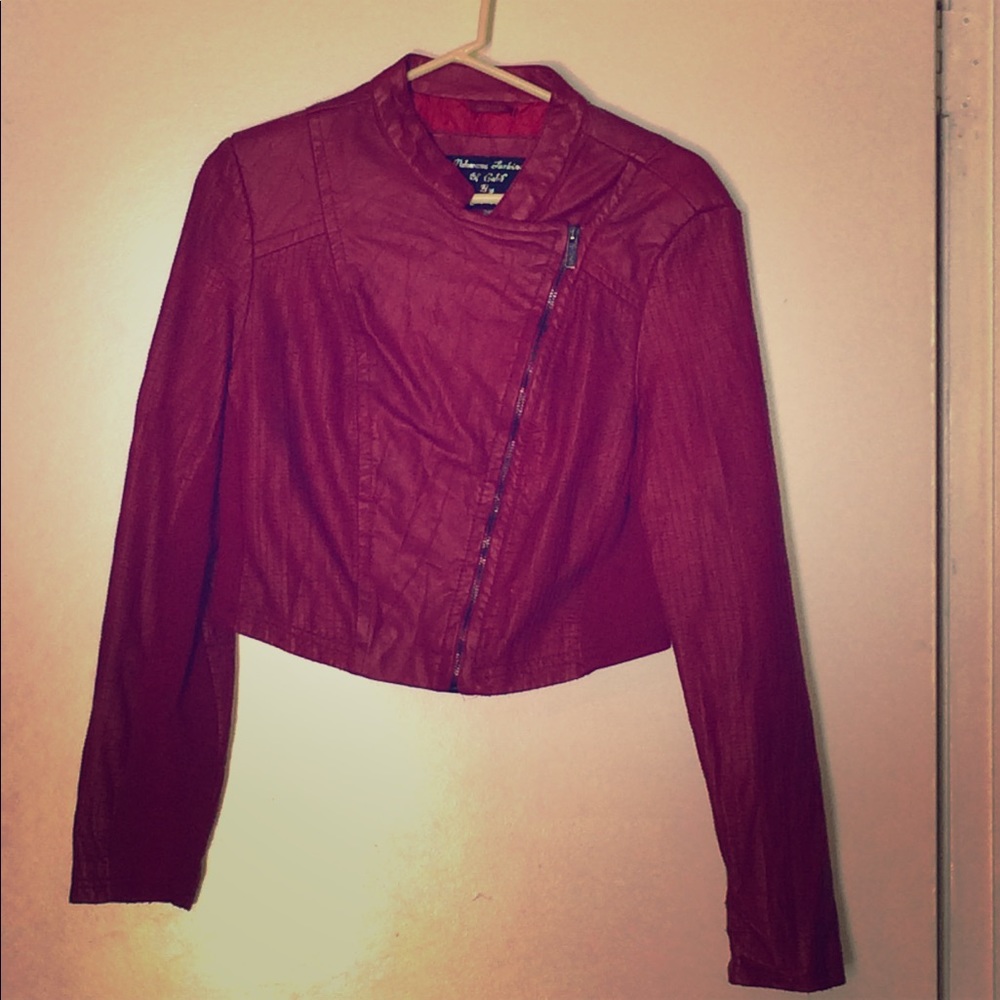 Red Jacket Side Zipper
