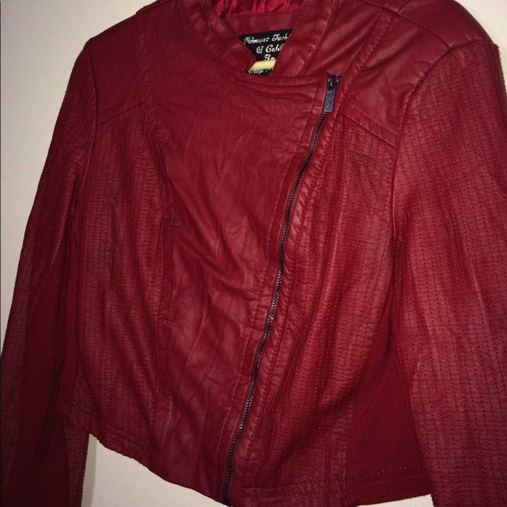Red Jacket Side Zipper - Picture 2 of 5