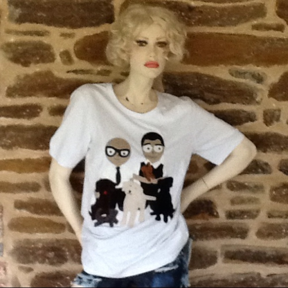 Dolce & Gabbana cotton and leather family t-shirt