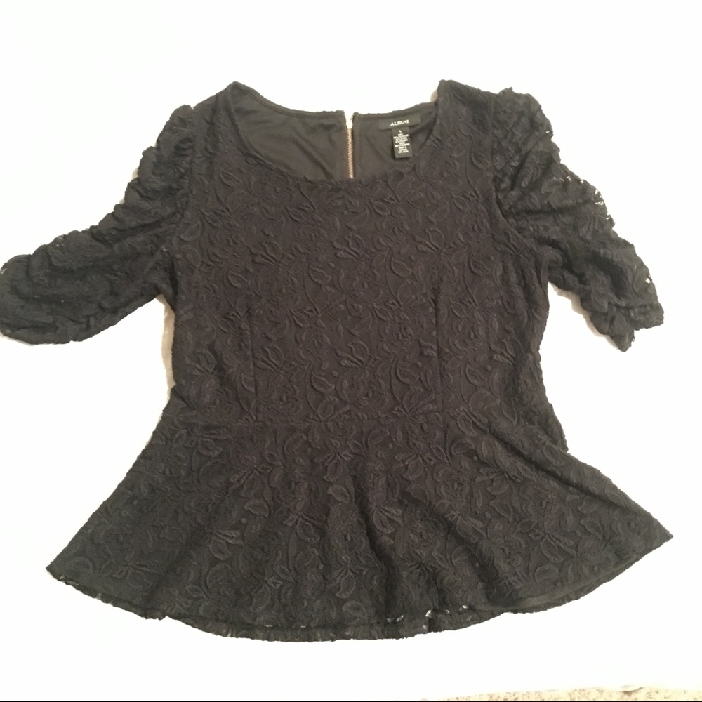 Alfani stretch lace peplum