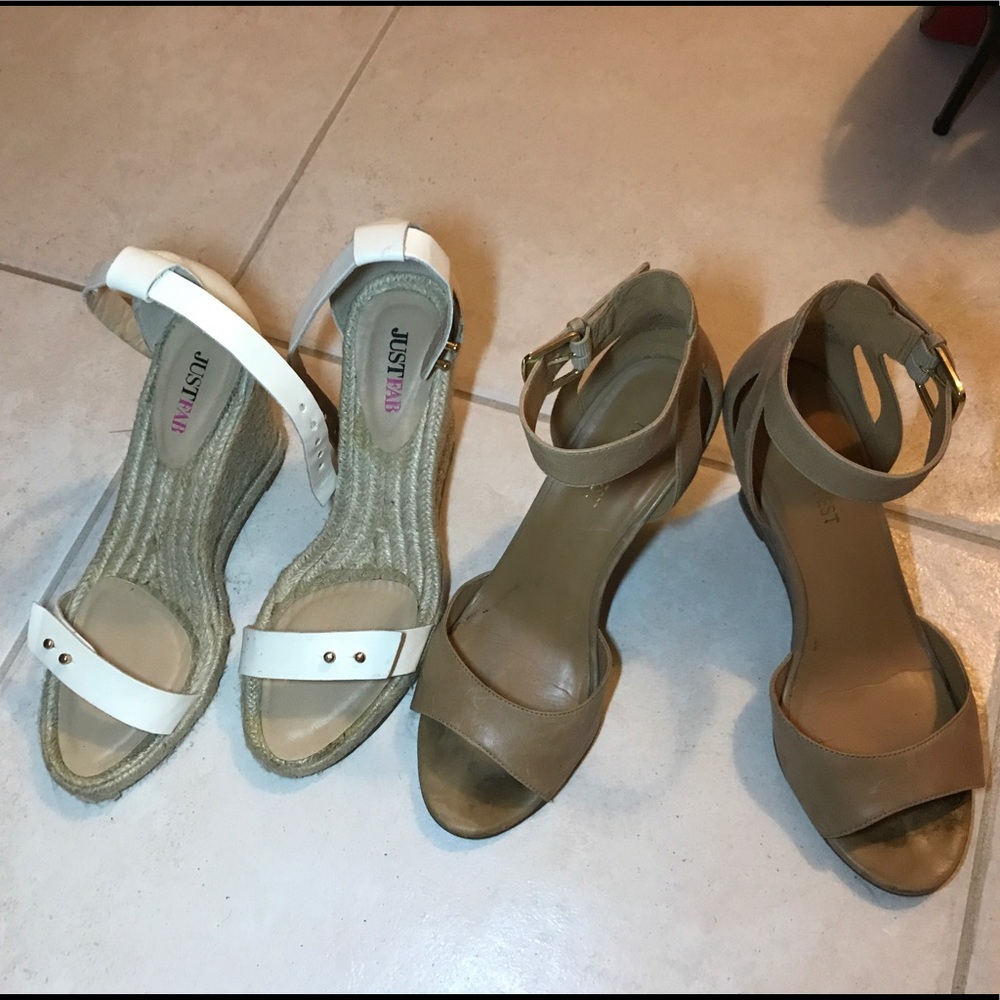 Lot of Just Fab & Nine West wedge heels 🌷🌷