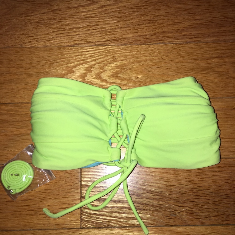 Lace up strappy bikini top