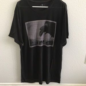 Black print T-shirt