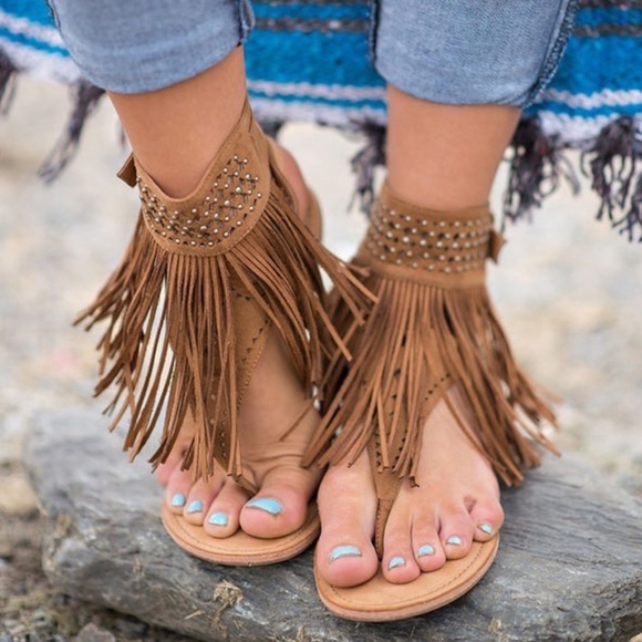 BLACK Fringe for Miles Sandals - Picture 4 of 4