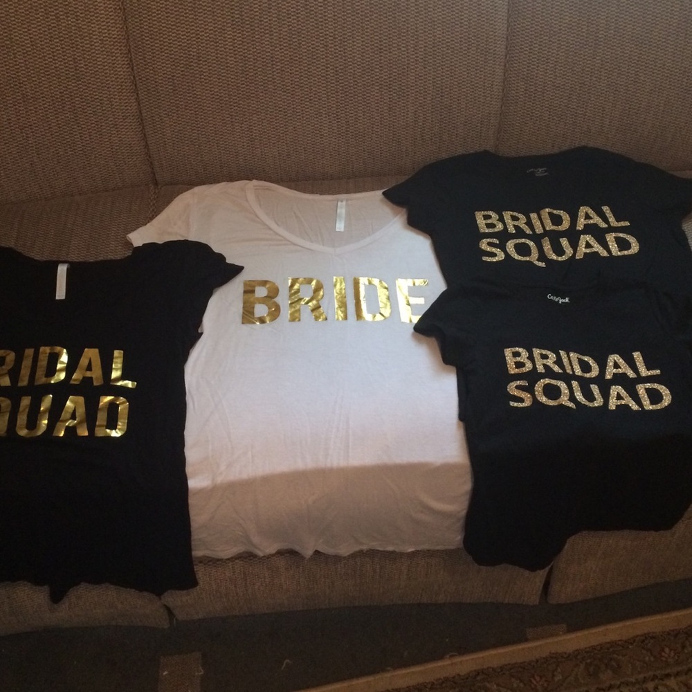 Bridal party set of t's