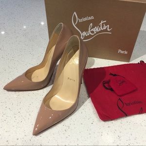 Christian Louboutin So Kate 120 Patent Pumps, Nude