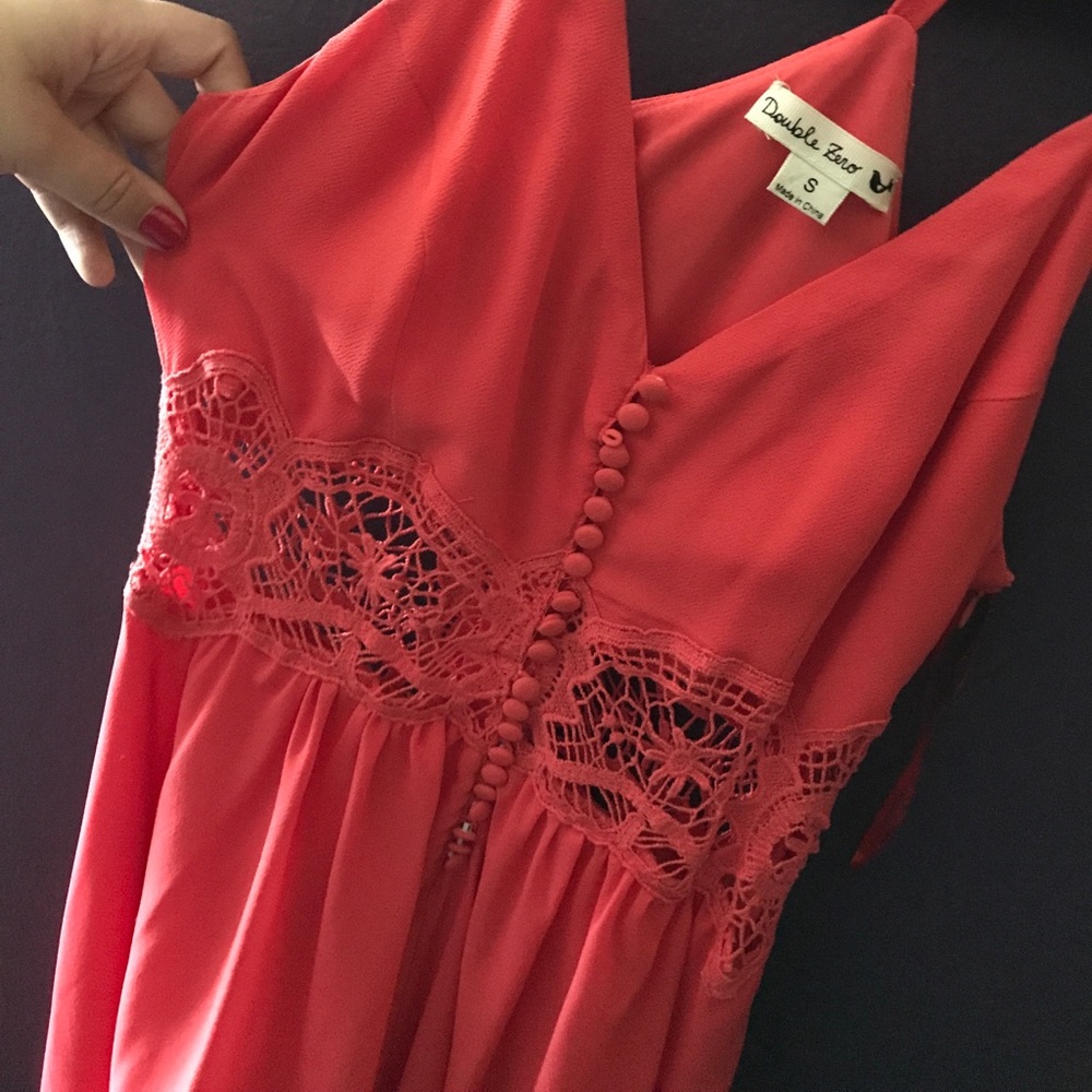 Salmon colored dress