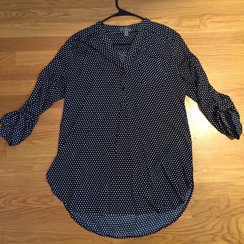 Market & Spruce polka dot blouse