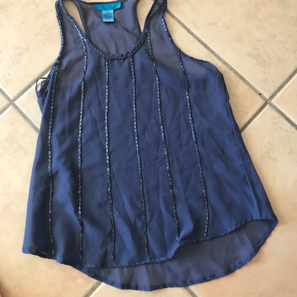 Smoky purple tank top