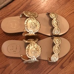 Jack rogers Lauren sandals in gold