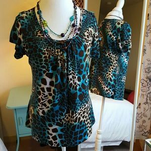 Cheetah print blouse