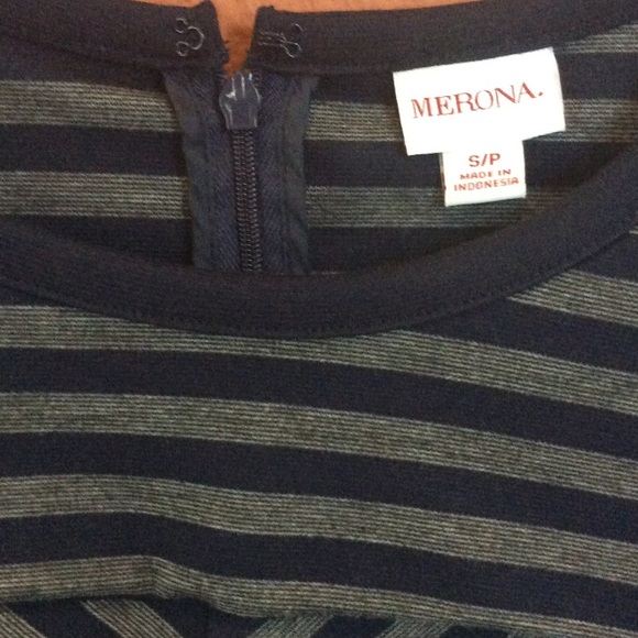 Merona Navy & grey dress - Picture 2 of 2