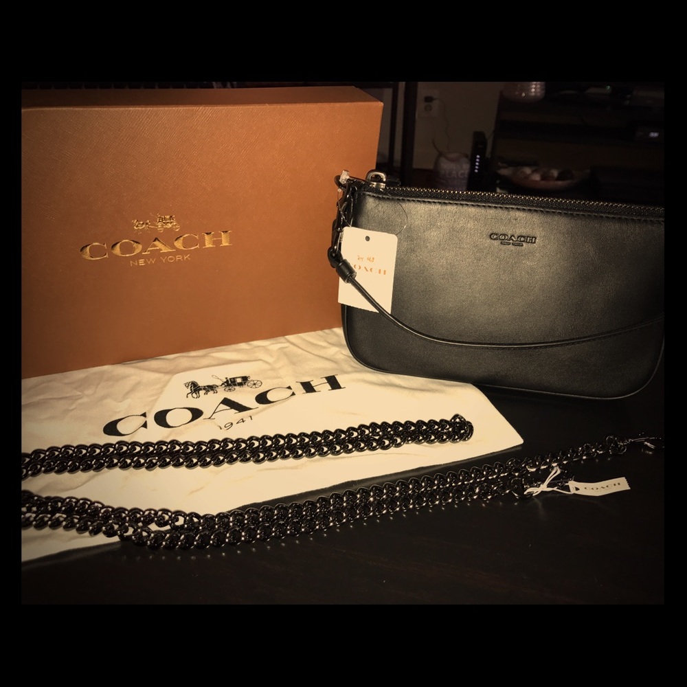 COACH Nolita Wristlet 19 + Chain Strap