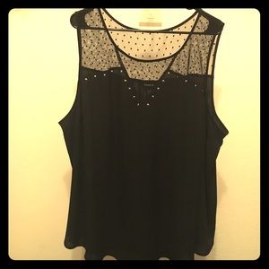 Torrid mesh inset stud tank top