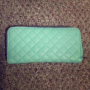 Quilted Mint green wallet