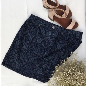 Christopher & Banks Paisley Denim Skirt