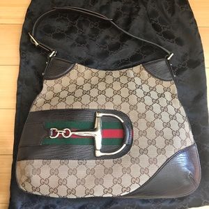 Gucci Monogram Canvas Shoulder Bag