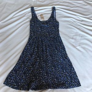Blue flowered summer dress