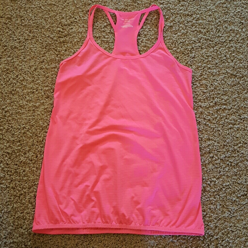 Bright pink workout tank