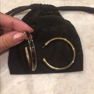 Michael Kors Tortoise Shell hoop earrings