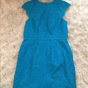 Shoshanna bright blue lace dress