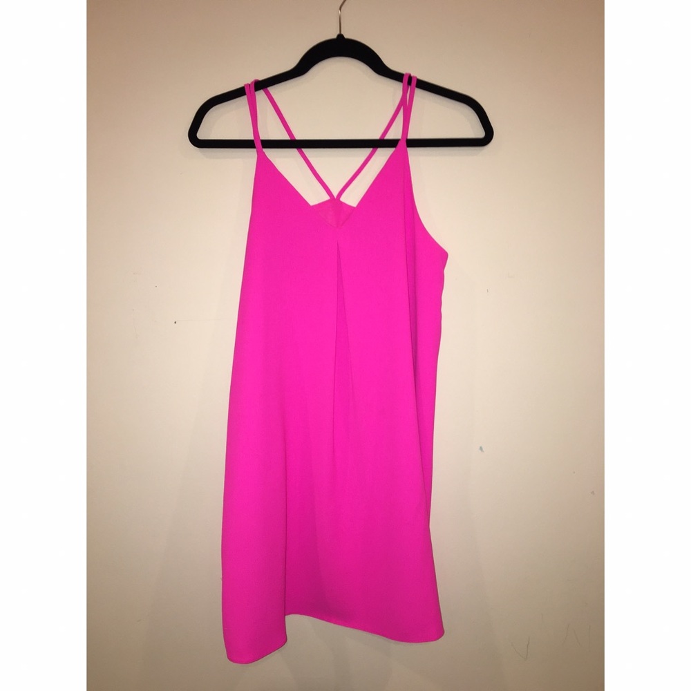 Hot pink semi formal dress
