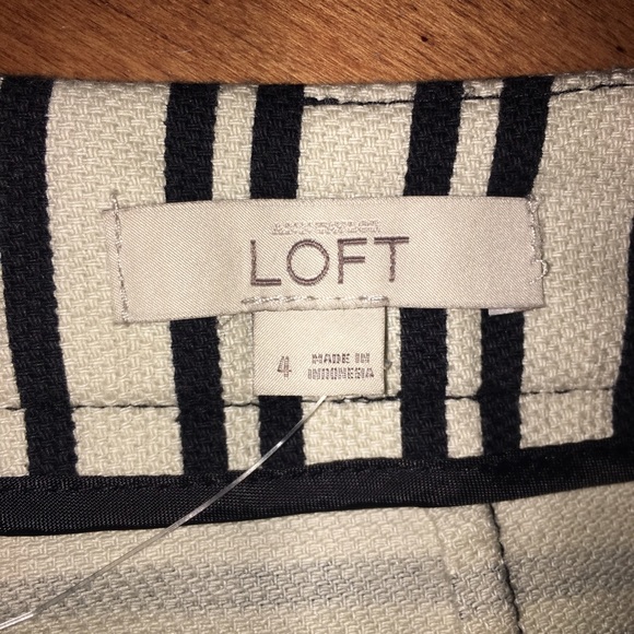 Ann Taylor Loft Striped Pencil Skirt Size 4 - Picture 3 of 5