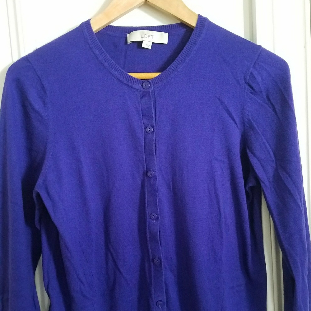 Purple LOFT cardigan
