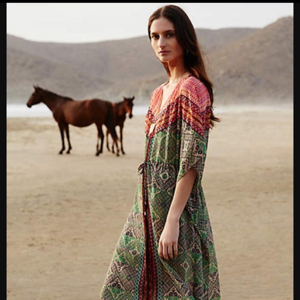 Anthro Chama Caftan Maxi