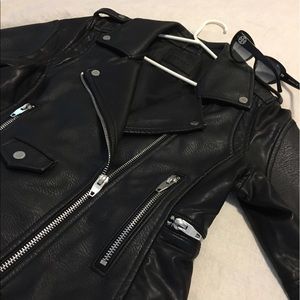 Black Faux leather Moto Jacket