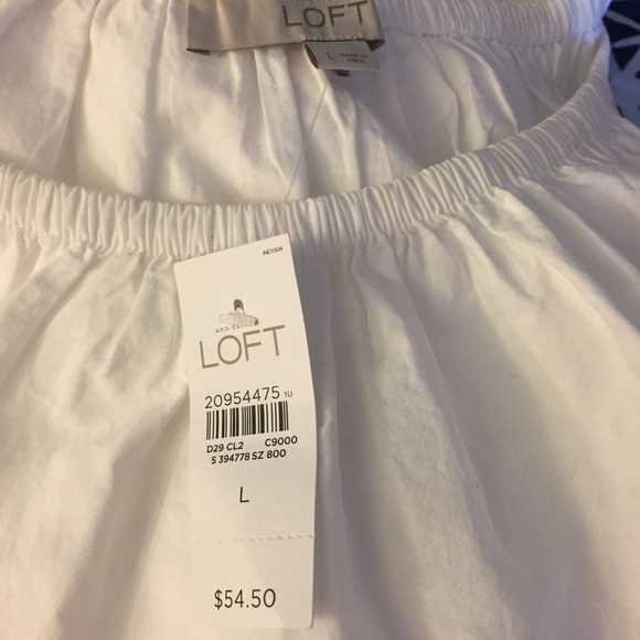 DONATED ⏰✨HP✨ NWT Off-The-Shoulder, White Loft Top - Picture 7 of 7