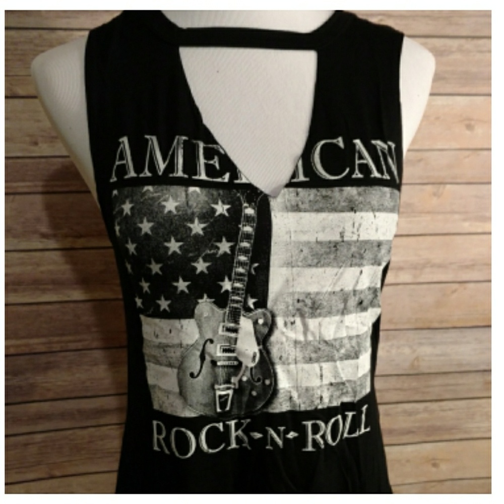 "American Rock n Roll" Cut-out Tee - Picture 4 of 8