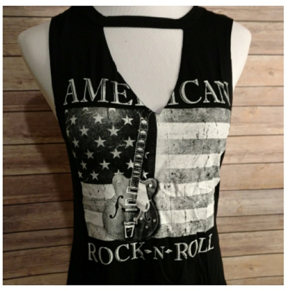 "American Rock n Roll" Cut-out Tee - Picture 4 of 8