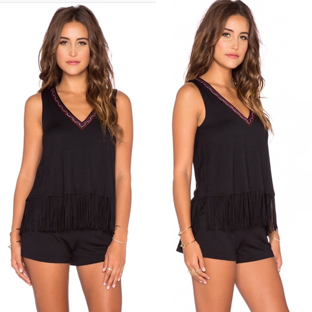 NWT Ella Moss Fringe Embroidered Romper (ShopBop)