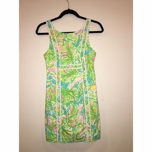 Green and pink Lilly Pulitzer dress