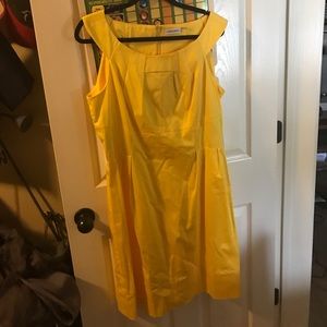Bright Yellow Calvin Klein Summer Dress