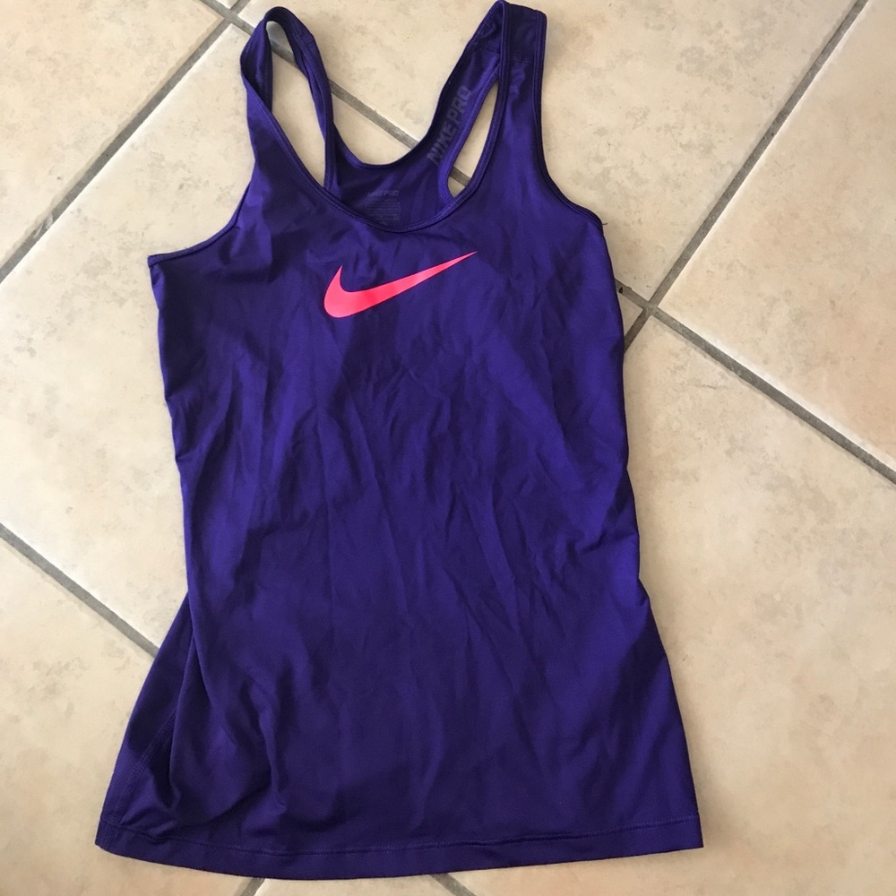 Purple spandex Nike tank
