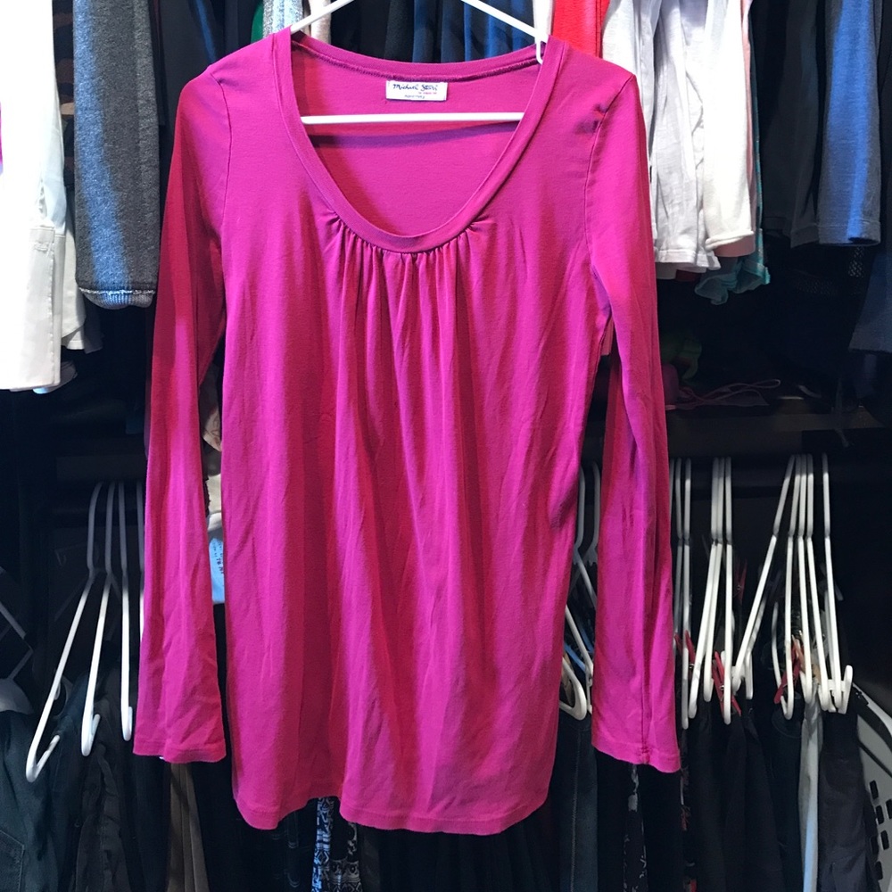 Michael Star Fuchsia Maternity Tee